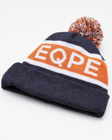 EQPE Åppås Melange Fleece Hat JR Navy Blazer/Orange