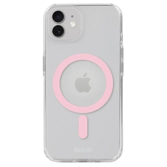 Holdit iPhone 12 / 12 Pro MagSafe Deksel - Transparent / Pink