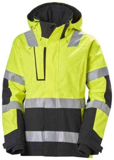 HH Luna allværs Vinterjakke, HiVis kl.2 Dame, Str. XS, Gul/Sort