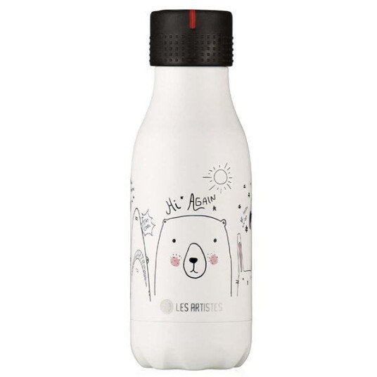 Les Artistes  Bottle Up Design termoflaske 0,28L hvit/svart/rosa