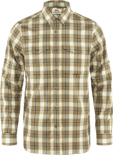 Fjellreven Men's Singi Flannel Shirt LS Beige S Man