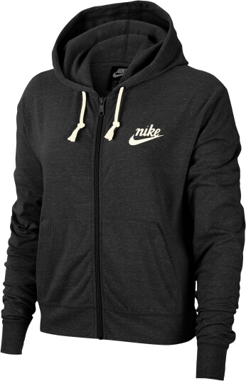 Nike NSW Gym Vintage Hoddie Dame Black/Sail XS