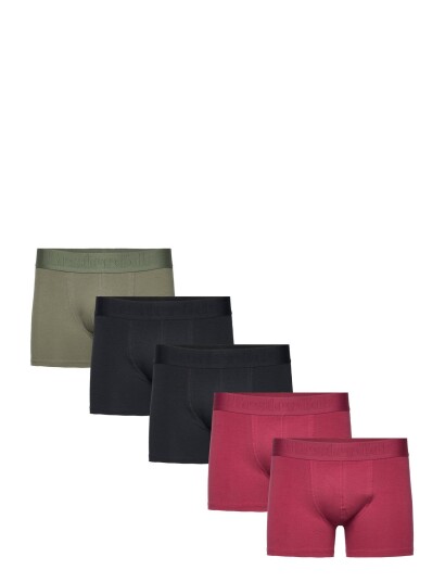 Resteröds Gunnar Cotton 5-Pack Burgundy Resteröds FLERFÄRGAD S M L XL XXL