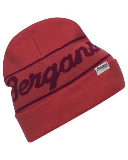 Bergans Bergans Logo Beanie Lt Dahlia Red/Beet Red