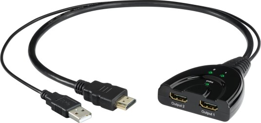 Hama HDMI splitter 2 stk. porter