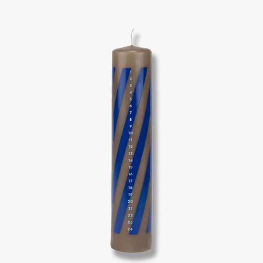 Mette Ditmer TWENTYFOUR Christmas candle Cobalt