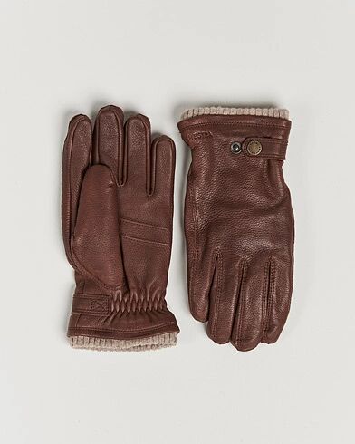 Hestra Utsjö Fleece Liner Buckle Elkskin Glove Chestnut