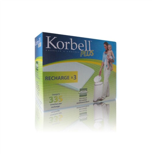 Korbell Bleiepose refill til PLUS Bleiebøtte 3pack