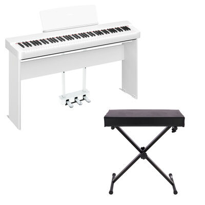 Yamaha P-225 WH Home Bundle