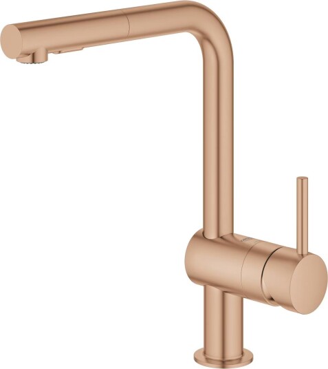 Grohe Minta blandebatteri med L-kran og hånddusj (warm sunset) 705786613