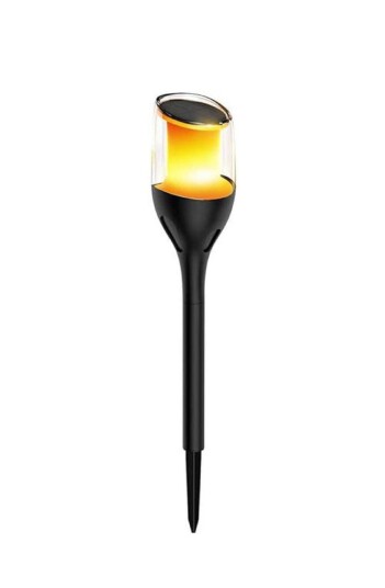 Solar Flame hagebelysning 1W 1600K IP65 - Solcelle - Svart