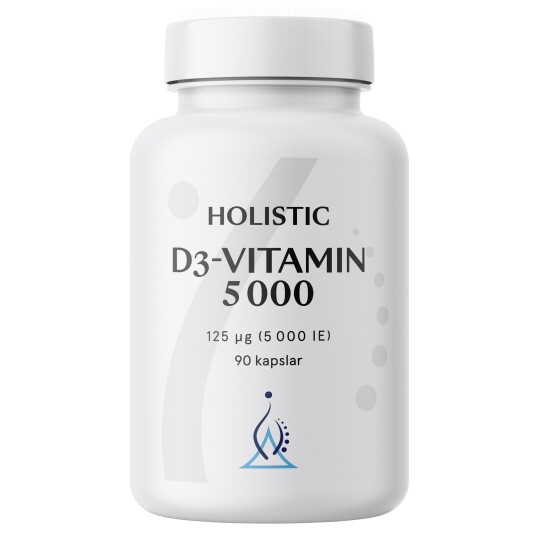 Holistic D3-vitamin 5000 (125 µg) extra högdoserad 90 vegetabiliska ka