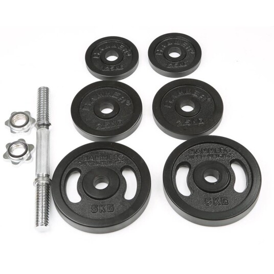 Hammer Sport Hammer Dumbbell Set Black 20 kg