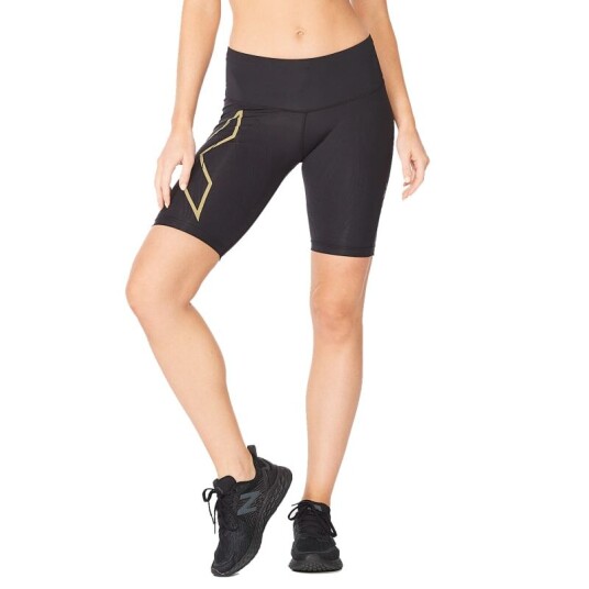 2XU Women's Light Speed Mid-Rise Compression Shorts Sort XL Woman