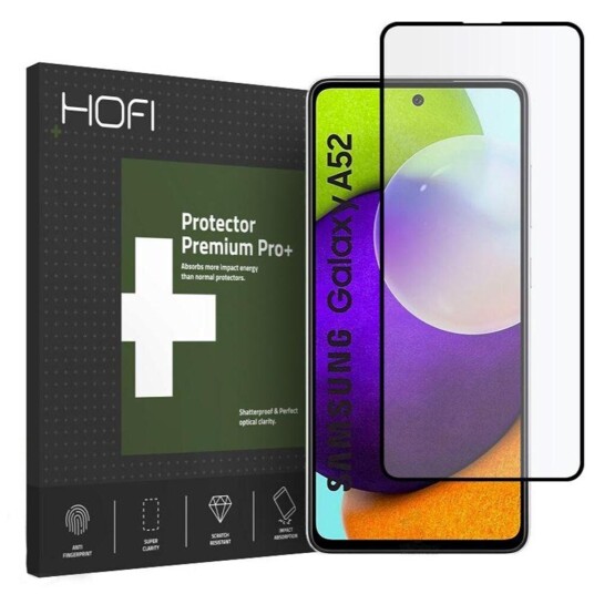 HOFI Samsung Galaxy A52s (5G) / A52 (4G/5G) Hofi Pro+ Skjermbeskytter- Case Friendly - Svart Kant