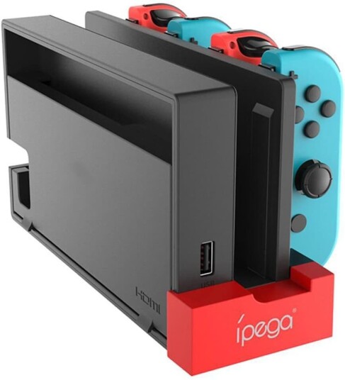 Dėklas Ipega 9186 Charger Dock Pro N-Switch A Joy-Con Juodas/Raudona