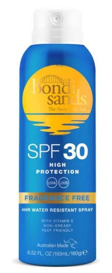 Bondi Sands Fragrance Free Aerosol Mist Spray 160g