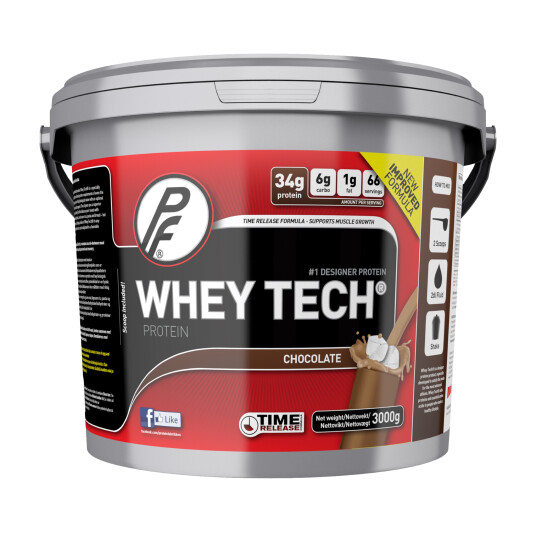 Proteinfabrikken Whey Tech 3 kg, proteinpulver 3kg Sjokolade