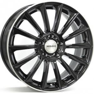 Monaco MC9 Gloss Black  Polished lip 8x18 5x112 ET45 B66.6