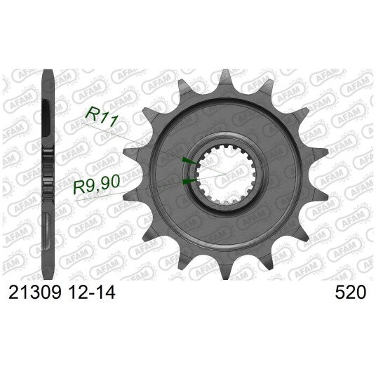 AFAM Framdrev #520 - Gas Gas/Yamaha, 12T EC250/300F,WR250F/R/X,YZ125/250F