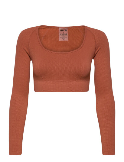 AIM'N Luxe Seamless Crop Long Sleeve rød AIM'N ROUGE XS,S,M,L,XL