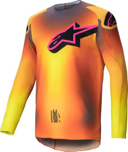 Alpinestars Crosstrøye  Supertech Lipan Gul-Rosa