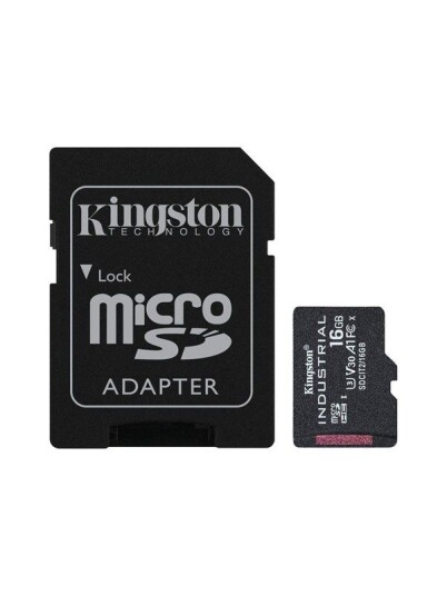 Kingston Industrial microSD/SD-card - 100/20MB - 16GB