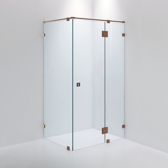 INR Iconic Nordic Rooms Dusjhjørne ARC 15 Måltilpasset Brushed Bronze / Timeless Klart Glass