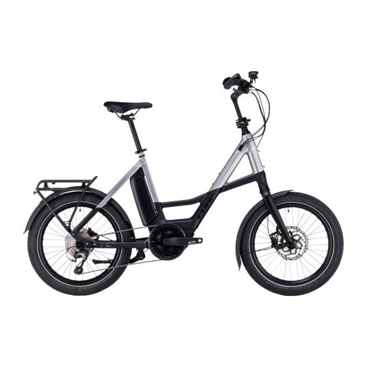 Cube Compact Sport Hybrid 500Wh 23, elsykkel, bysykkel, unisex 20" Black´N´Polarsilve