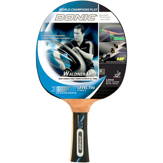 Donic Schildkröt Waldner 700 4-Star, bordtennisracket STD BLACK/RED