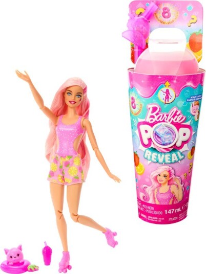 Barbie Pop Reveal dukke med 8 overraskelser Strawberry Limonade