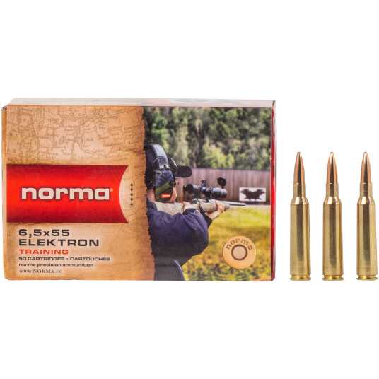 Norma 6,5X55 7,8 g Elektron Jaktmatch, rifleammunisjon STD STD