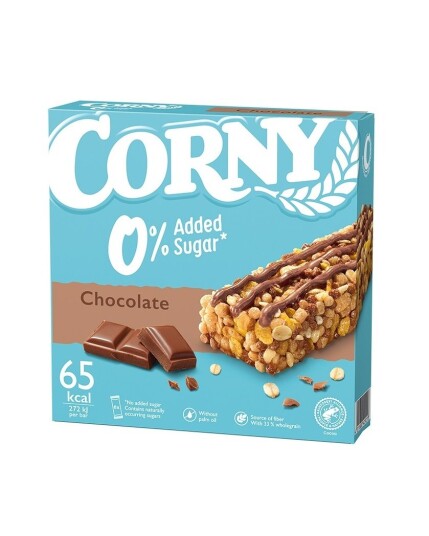 Corny 0 % Added Sugar Chocolate 6x20 g