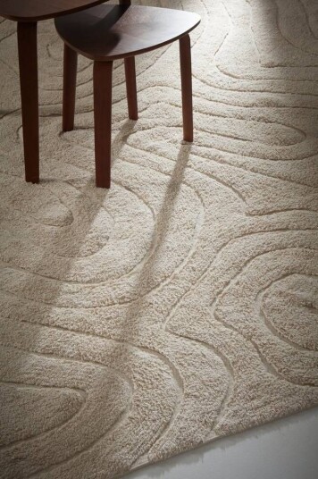 SHIV bomullsteppe 200x300 cm Lys beige