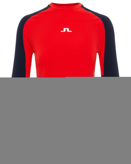 J.Lindeberg Anick Compression Poly L/S W Racing rød (Storlek L)