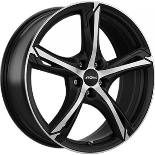 Ronal R62 Dull Black  Polished 7.5x18 5x120 ET42 B82