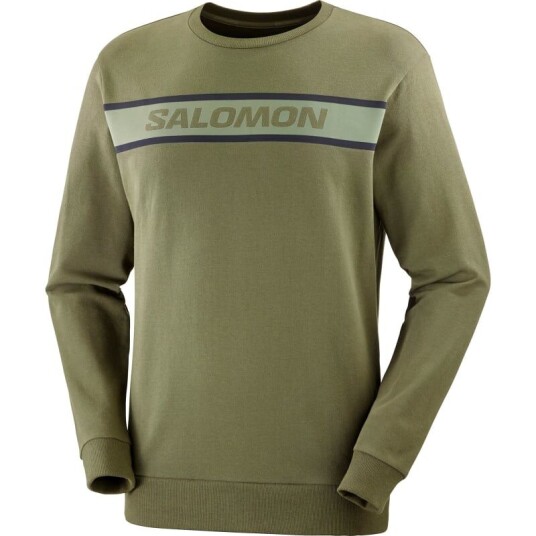 Salomon Men's Essential Crew Neck Grønn S Man