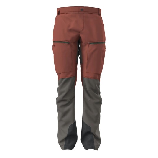 Lundhags Fulu Traverse Stretch Hybrid Pant, turbukse, herre 46 Rust/tea Green