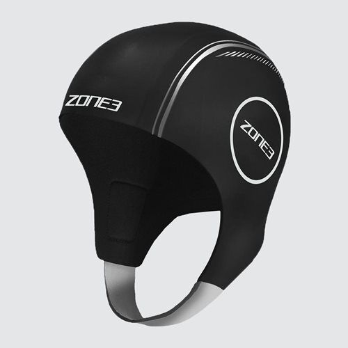 Zone3 Neoprene Swim Cap Black/Reflective Silver Black/Reflective Silver XS