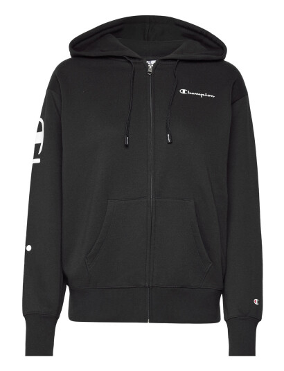 Champion Hooded Full Zip Sweatshirt Black Champion BLACK BEAUTY S