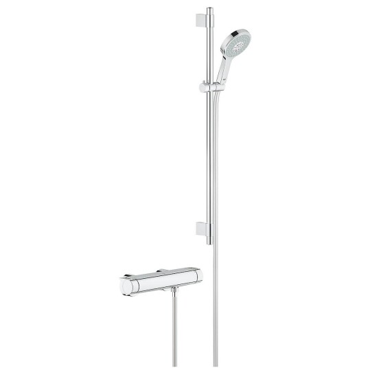 Grohe Grohtherm 2000 dusjpakke Med termostat og dusjsett, Krom