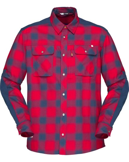 Norrøna Svalbard Flannel Shirt M Jester Red (Storlek XL)