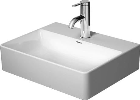 Duravit DuraSquare Toppmontert servant 450x350 mm, slipt, m/1 blanderhull, Hvit