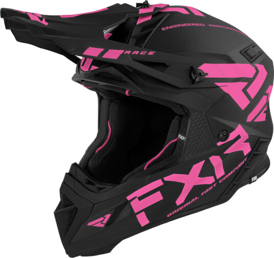 FXR Helium Race Div 2023 Motocross Hjelm XL Svart Rosa