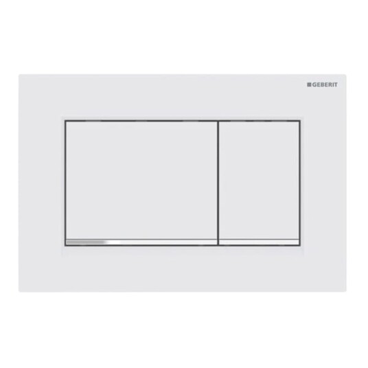 Geberit Sigma30 Betjeningsplate Hvit Matt/Krom/Hvit Matt, Easy-Clean