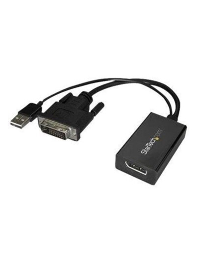 StarTech.com DVI to DisplayPort Adapter - USB Power - DVI-D to DP Converter - display adapter