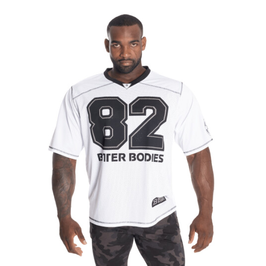 BETTER BODIES MEN Better Bodies BB Football tee - Hvit t-skjorte