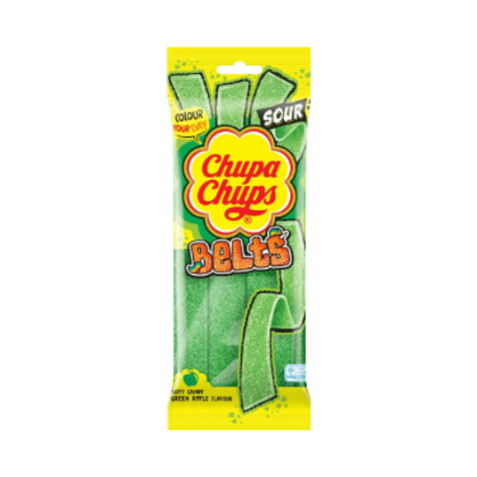 Chupa chups sour apple belts 90g