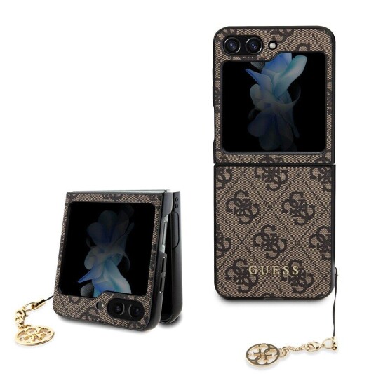 Guess Samsung Galaxy Z Flip 5 Deksel 4g Charm Brun