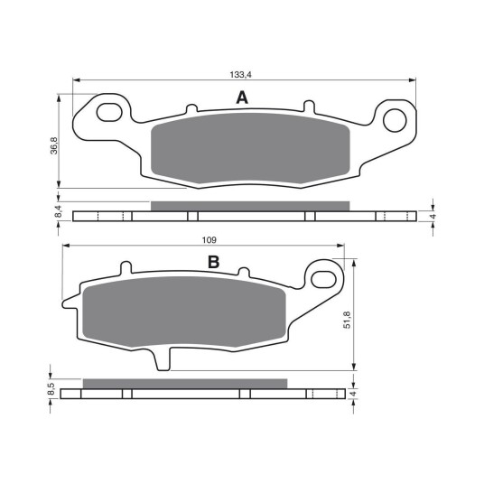 Goldfren Bremseklosser - Kawa/Suzuki+ Klosser front